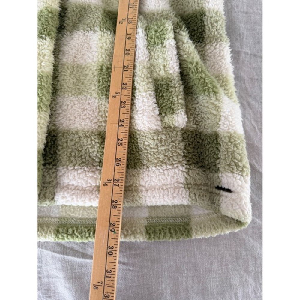 Billabong Shacket Fairbanks Button-Up Teddy Bear Jacket Plaid Sherpa Large - Picture 7 of 7